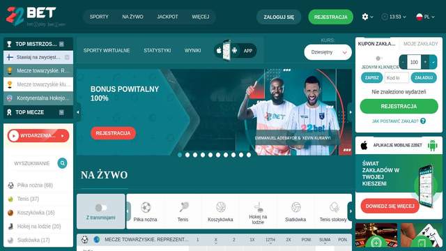 22Bet casino screenshot